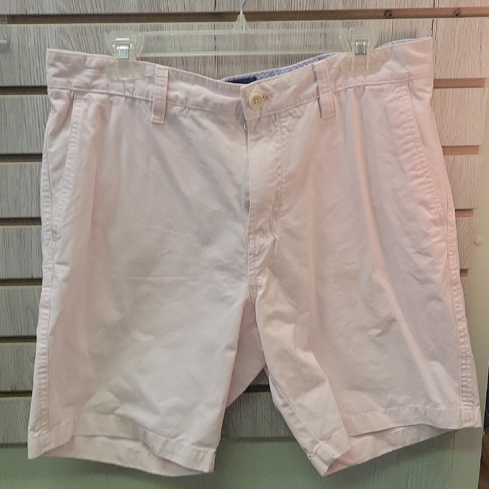 Pink Flat Front Casual Shorts